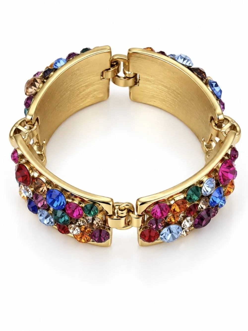 KATE SPADE • Vintage Crystal Kaleidoscope Multicolor Statement Bracelet